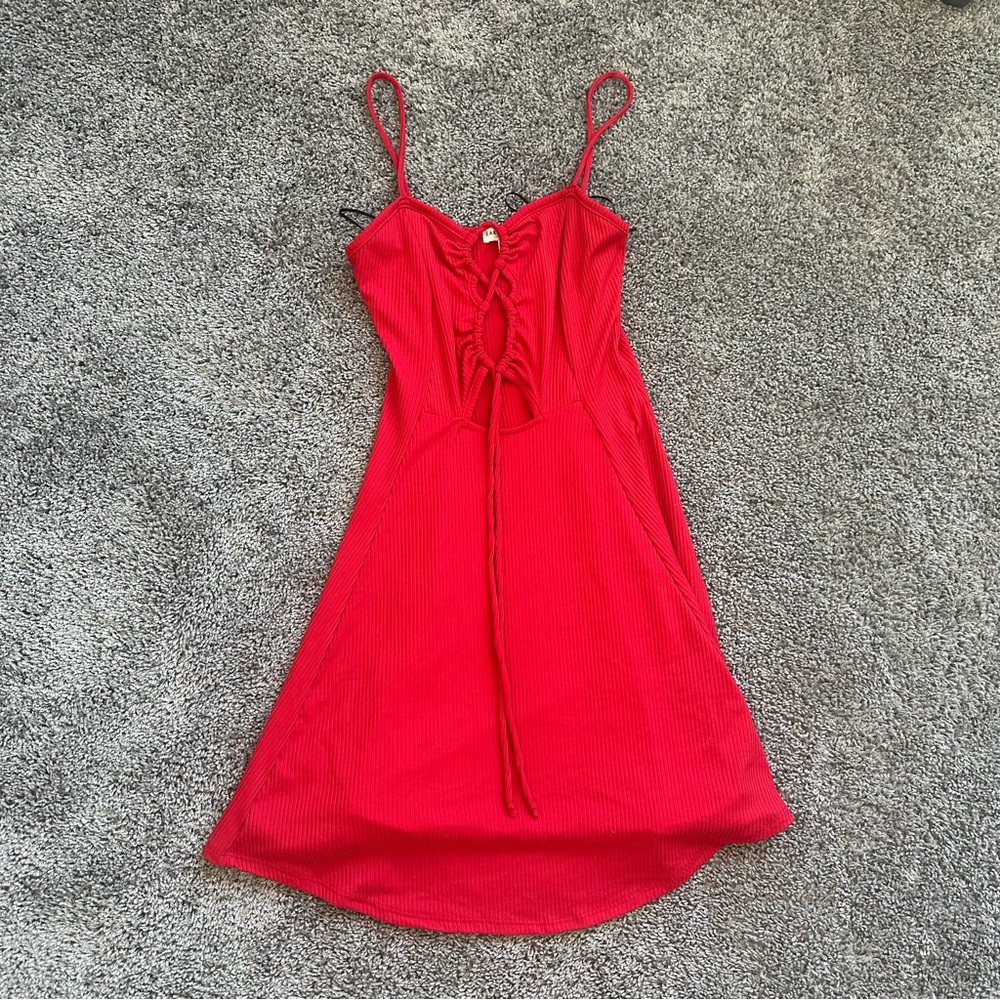 EARTHBOUND Red Mini Dress